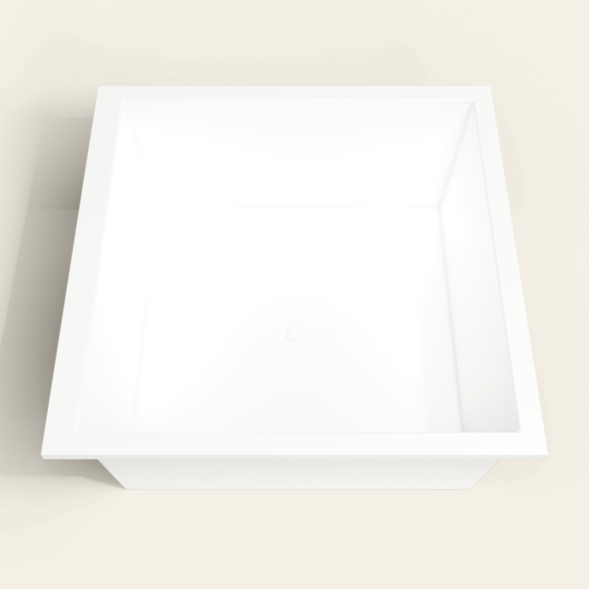 Omnitub 1500×1500 white deep soaking bath — deep hero [render:3_deep_hero:nofeet]