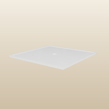 1500 × 1500 Square Shower Tray – 45mm Slim Non-Slip — low front view · Omnitub render