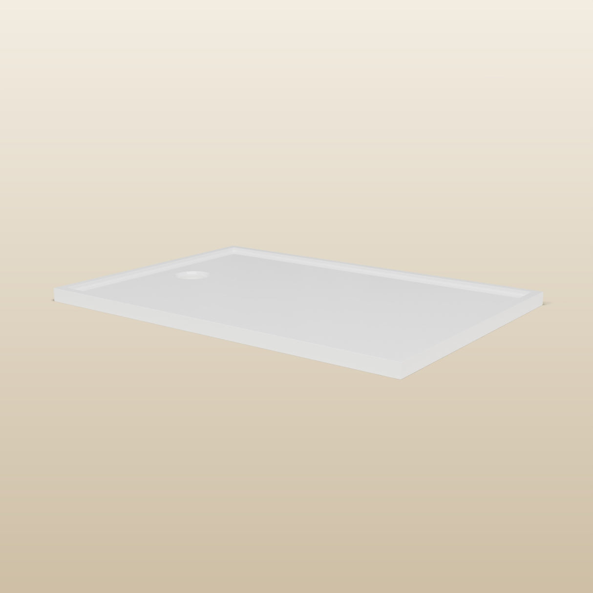 1300 × 900 Rectangular Shower Tray – 45mm Slim Non-Slip — low front view · Omnitub render