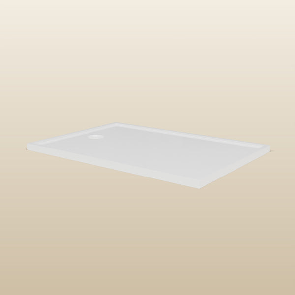 1300 × 900 Rectangular Shower Tray – 45mm Slim Non-Slip — low front view · Omnitub render