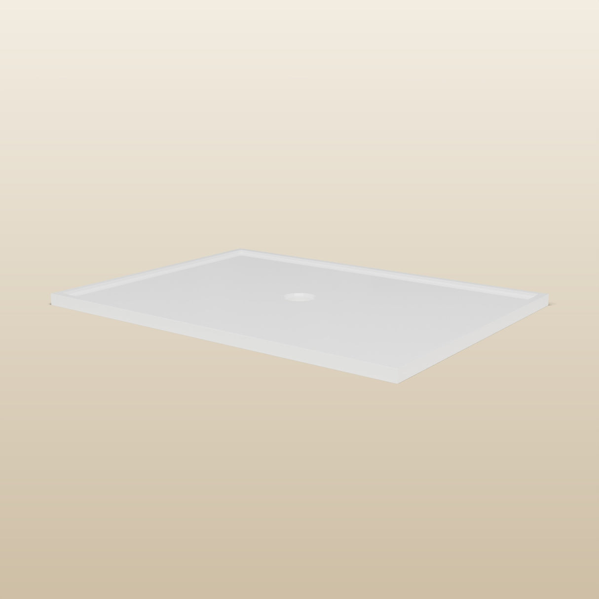1500 × 1100 Rectangular Shower Tray – 45mm Slim Non-Slip — low front view · Omnitub render