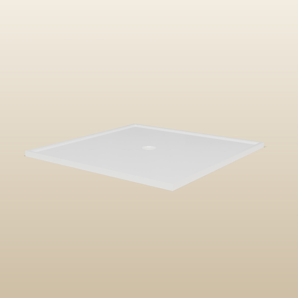 1400 × 1400 Square Shower Tray – 45mm Slim Non-Slip — low front view · Omnitub render