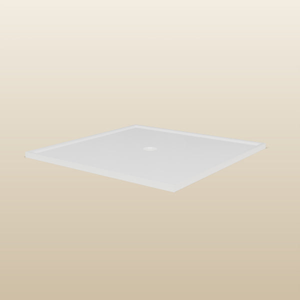 1400 × 1400 Square Shower Tray – 45mm Slim Non-Slip — low front view · Omnitub render