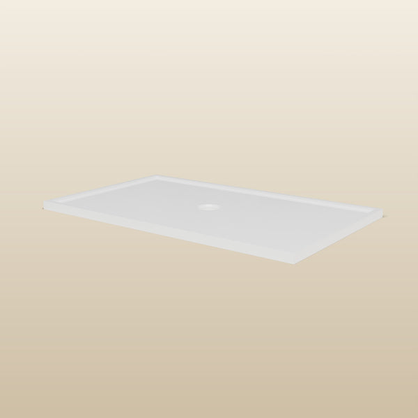 1500 × 900 Rectangular Shower Tray – 45mm Slim Non-Slip — low front view · Omnitub render