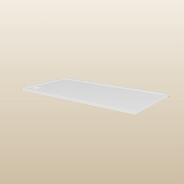 2000 × 1000 Rectangular Shower Tray – 45mm Slim Non-Slip — low front view · Omnitub render