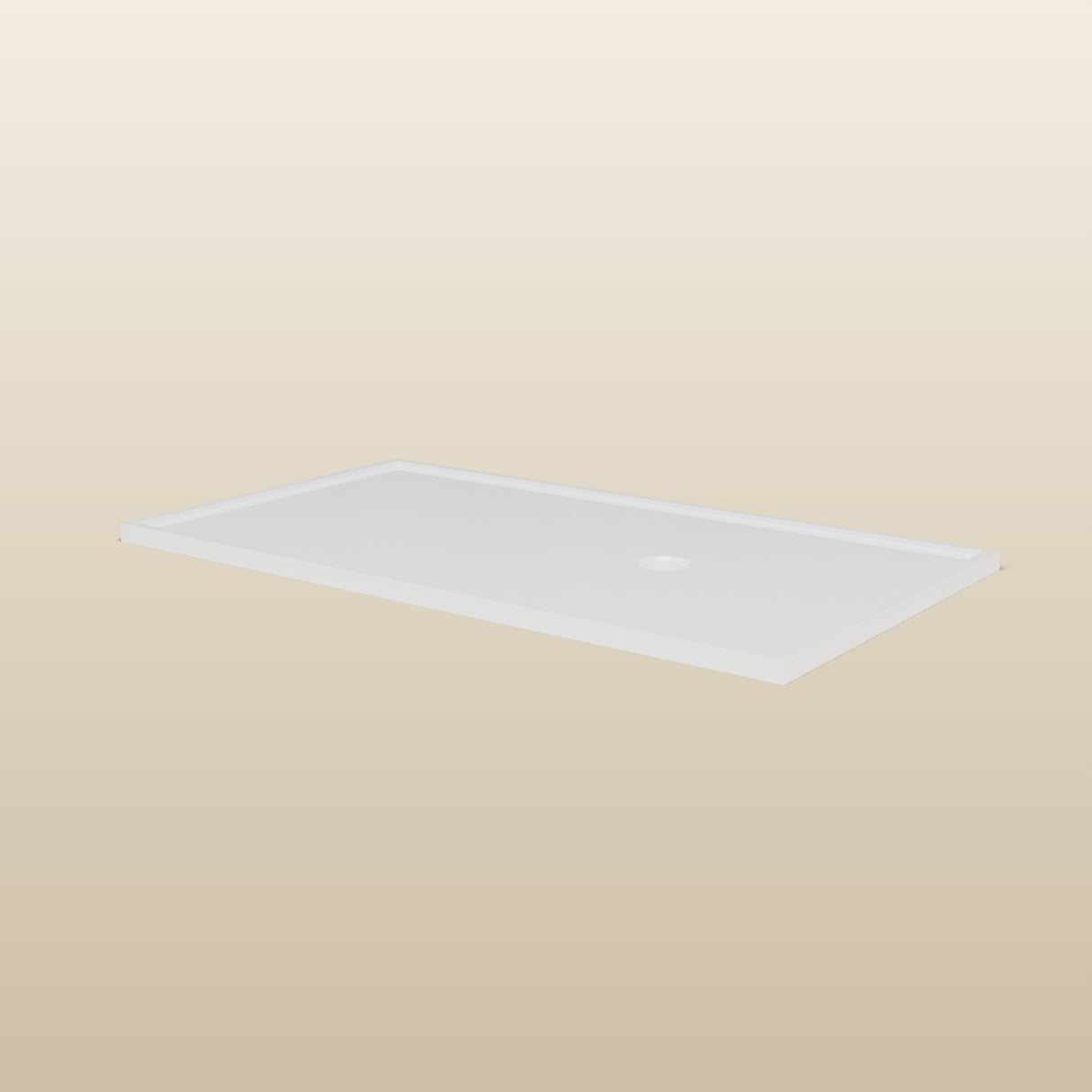 1800 × 1000 Rectangular Shower Tray – 45mm Slim Non-Slip — low front view · Omnitub render