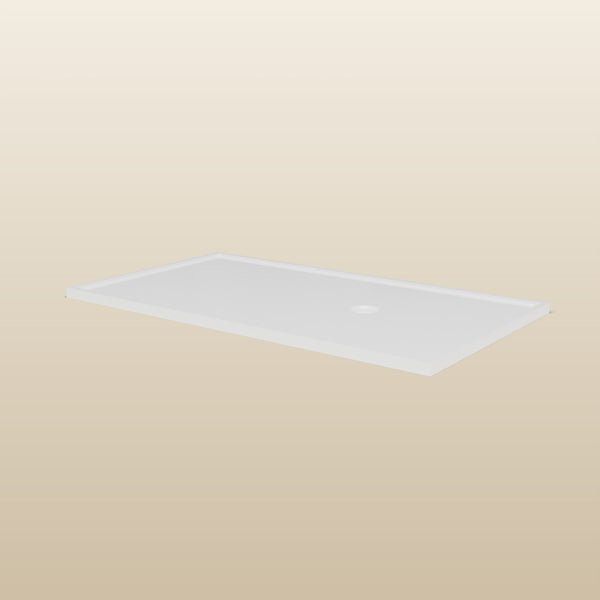 1800 × 1000 Rectangular Shower Tray – 45mm Slim Non-Slip — low front view · Omnitub render