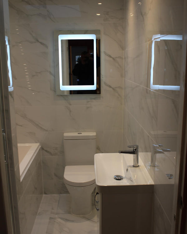 Omnitub Solo Max 1050 x 800 handmade UK deep soaking tub 600mm depth rectangular - dimensions overview