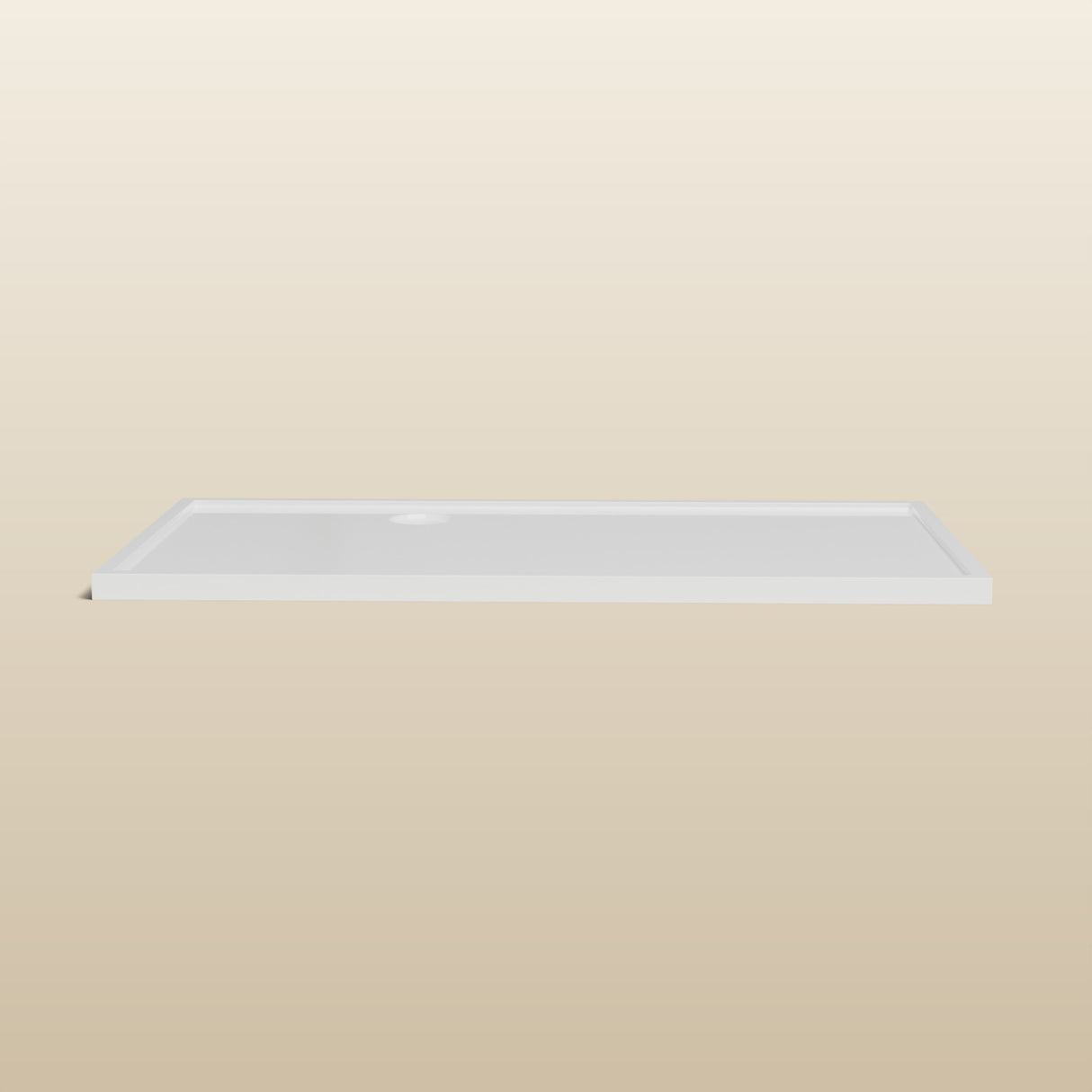 1500 × 800 Rectangular Shower Tray – 45mm Slim Non-Slip — side profile · Omnitub render