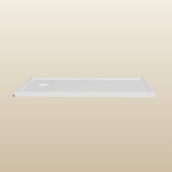 1200 × 800 Rectangular Shower Tray – 45mm Slim Non-Slip — side profile · Omnitub render