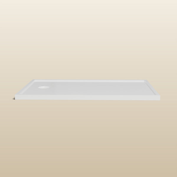 1300 × 900 Rectangular Shower Tray – 45mm Slim Non-Slip — side profile · Omnitub render