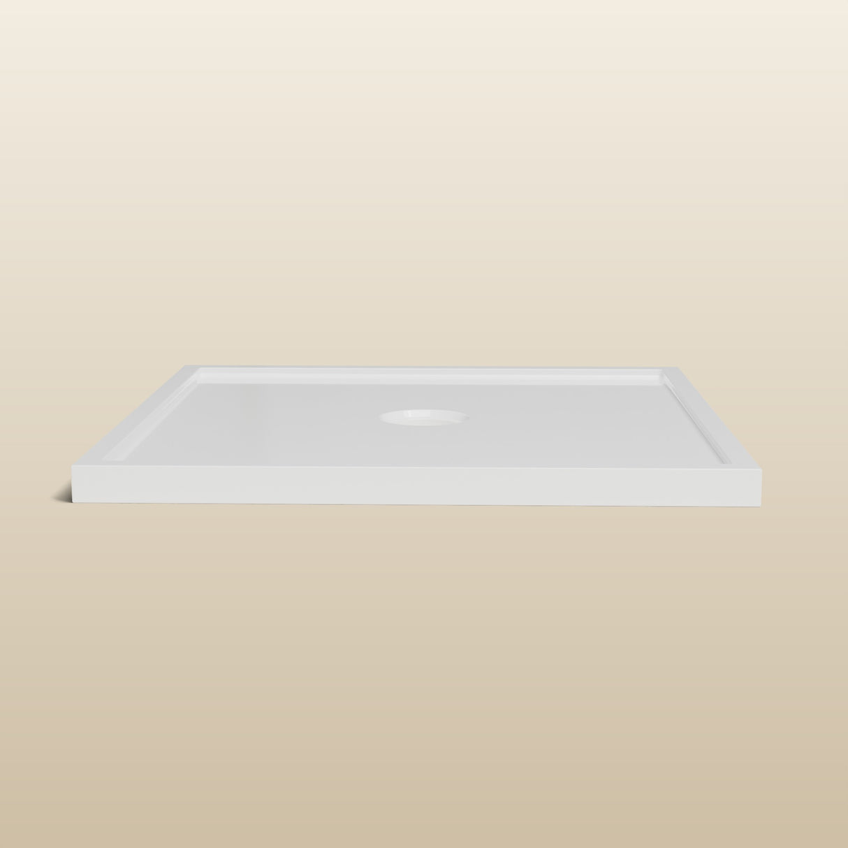 800 × 800 Square Shower Tray – 45mm Slim Non-Slip — side profile · Omnitub render