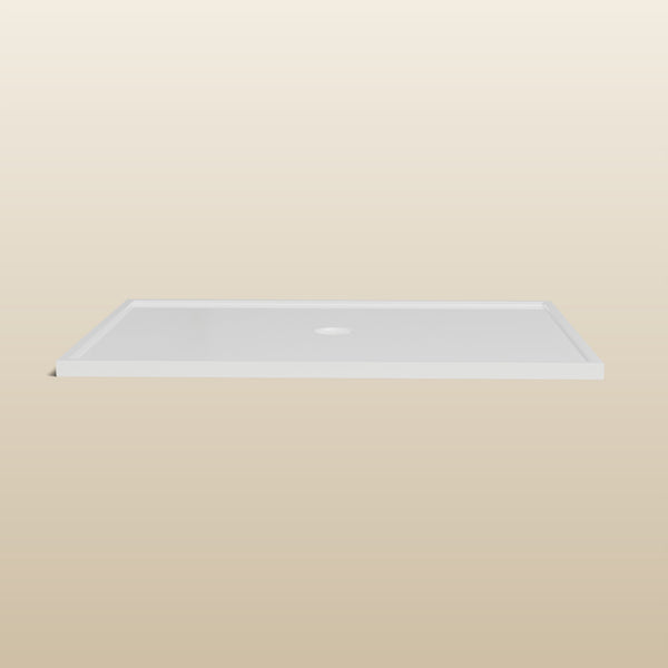 1500 × 1100 Rectangular Shower Tray – 45mm Slim Non-Slip — side profile · Omnitub render