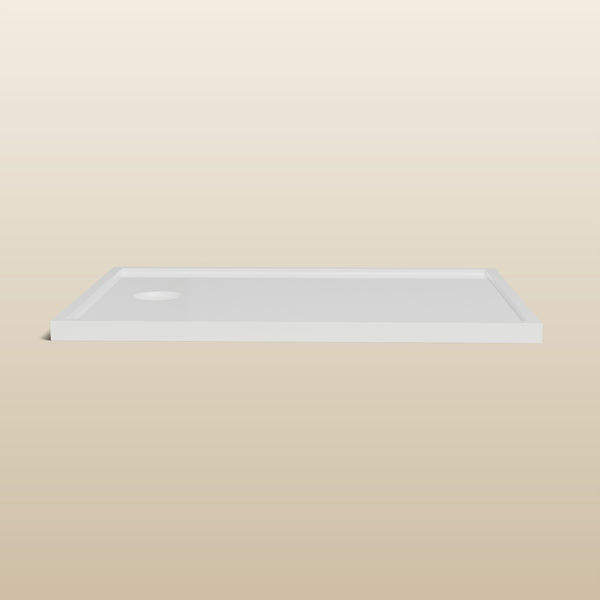 1100 x 800 Rectangular Shower Tray – 45mm Slim Non-Slip — side profile · Omnitub render