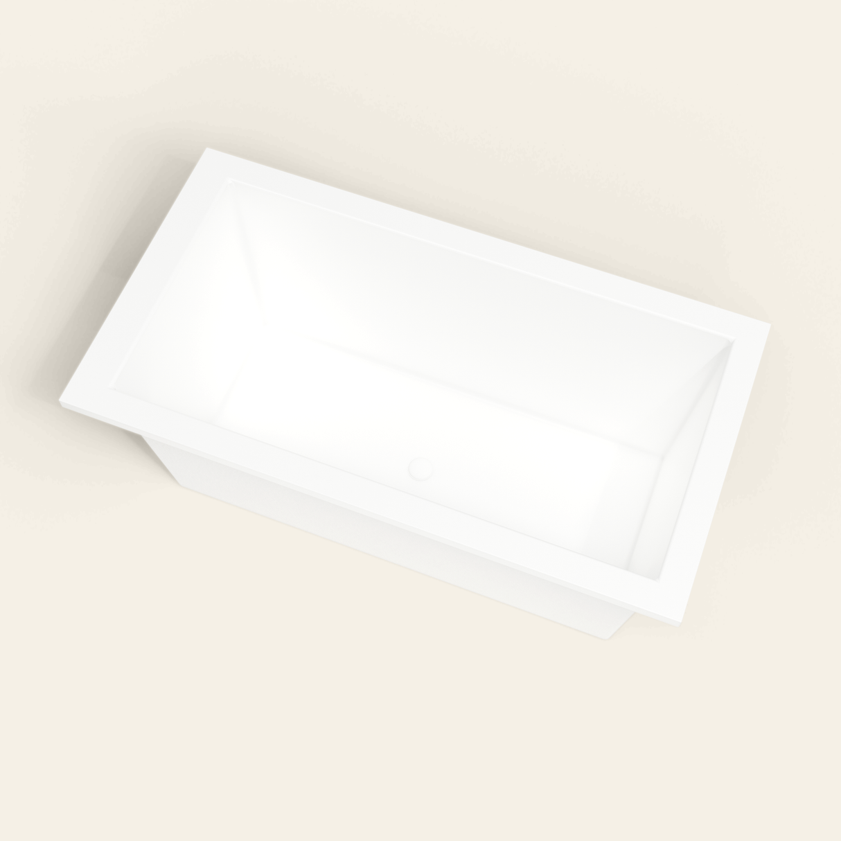 Omnitub 1500×800 white deep soaking bath — interior well [render:4_steep_into_well:nofeet]