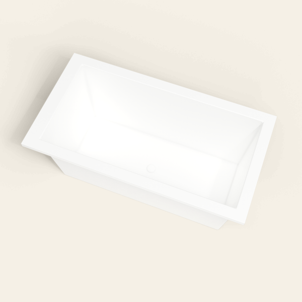 Omnitub 1500×800 white deep soaking bath — interior well [render:4_steep_into_well:nofeet]