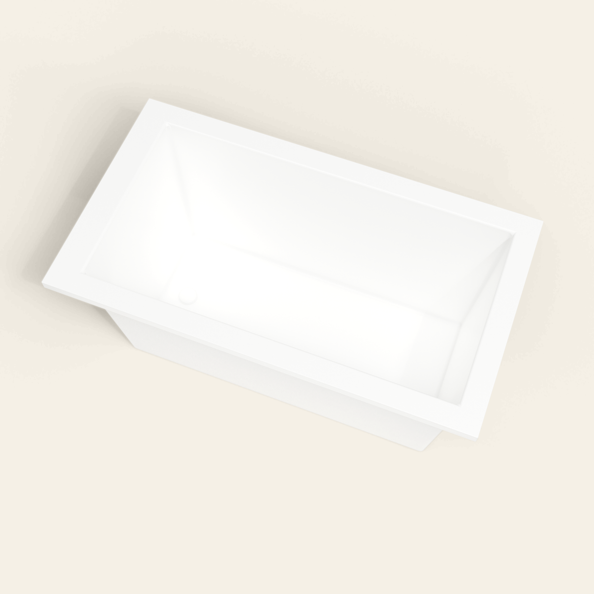 Omnitub 1350×750 white deep soaking bath — interior well [render:4_steep_into_well:nofeet]