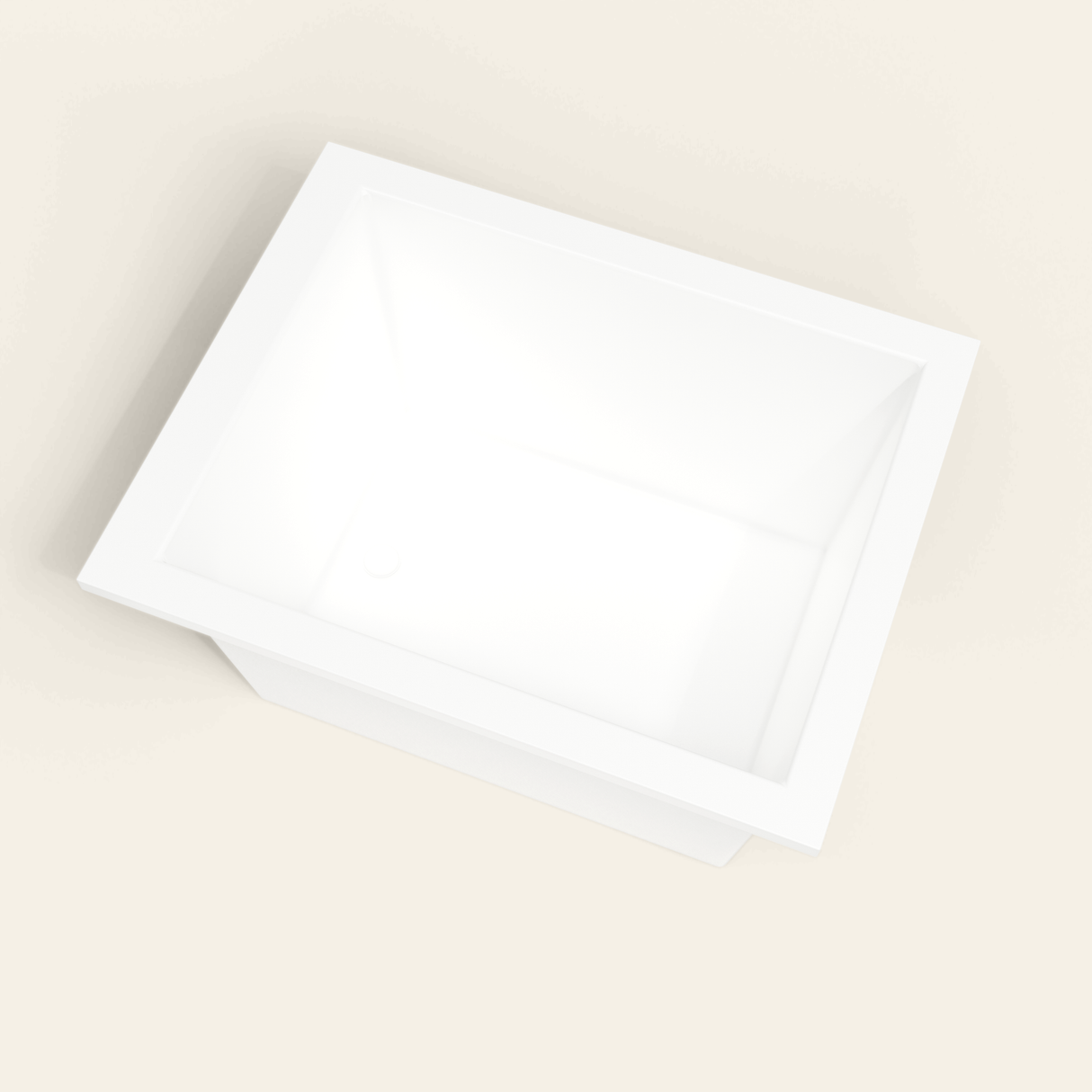 Omnitub 1150×900 white deep soaking bath — interior well [render:4_steep_into_well:nofeet]