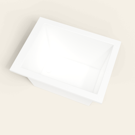 Omnitub 1050×800 white deep soaking bath — interior well [render:4_steep_into_well:nofeet]