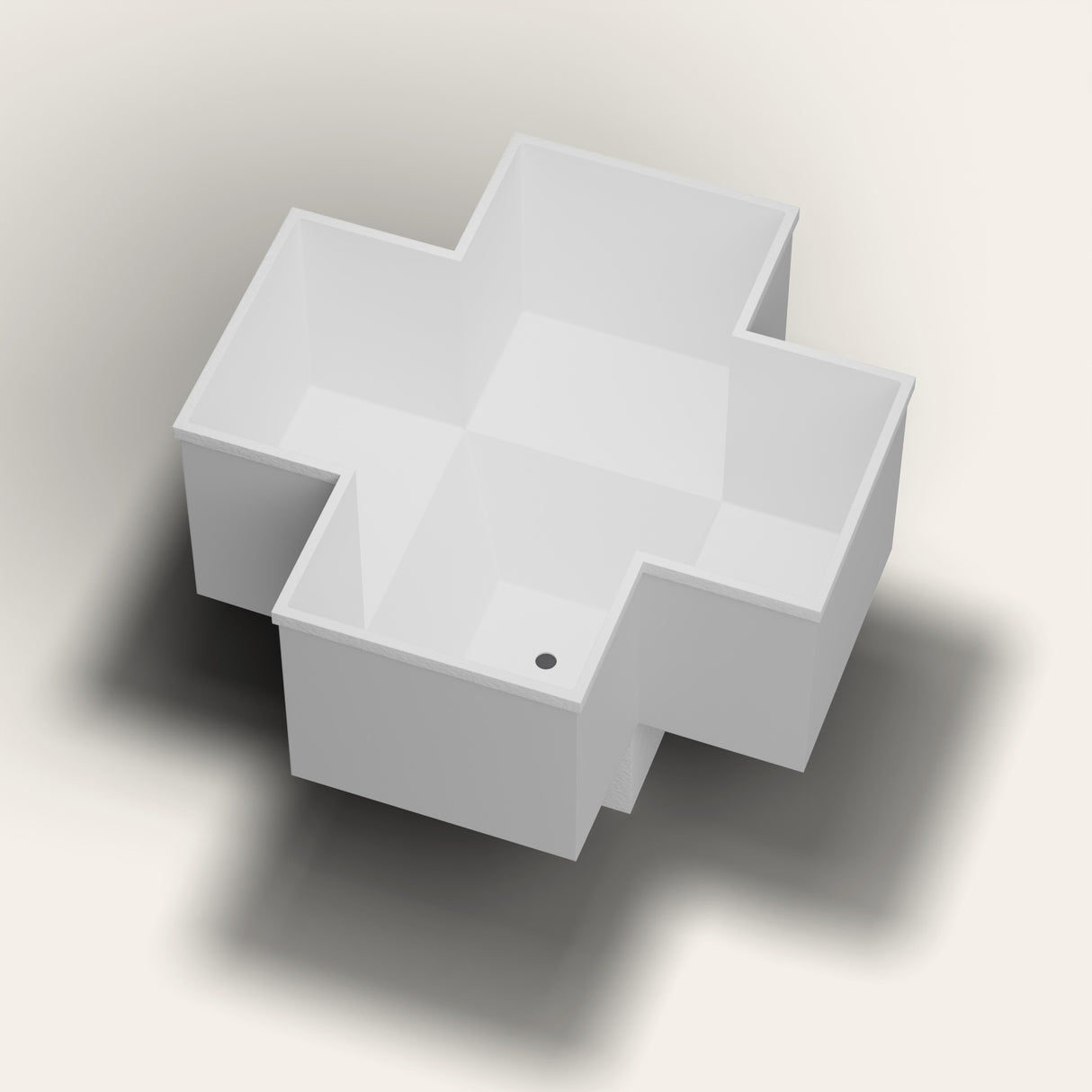 Omnitub 1500 x 1500 four person seated soaking tub in footclose