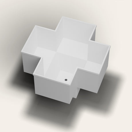 Omnitub 1500 x 1500 four person seated soaking tub in footclose