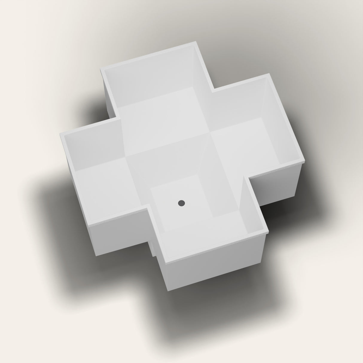 Omnitub 1500 x 1500 four person seated soaking tub in well