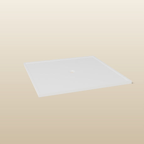 1500 × 1500 Square Shower Tray – 45mm Slim Non-Slip — end view · Omnitub render