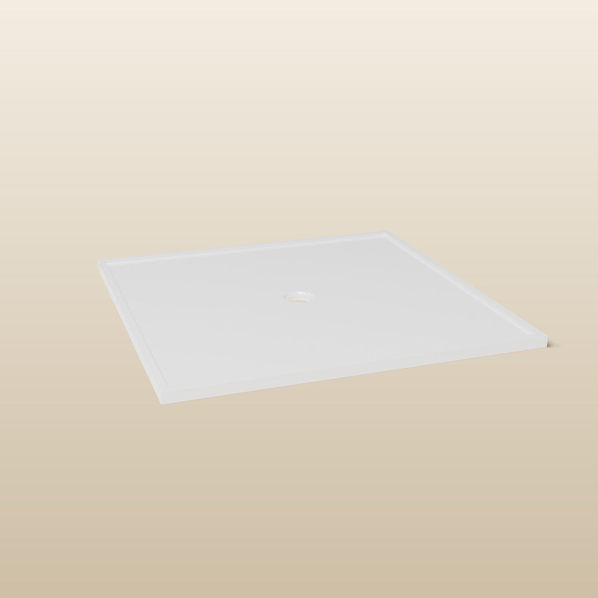 1400 × 1400 Square Shower Tray – 45mm Slim Non-Slip — end view · Omnitub render