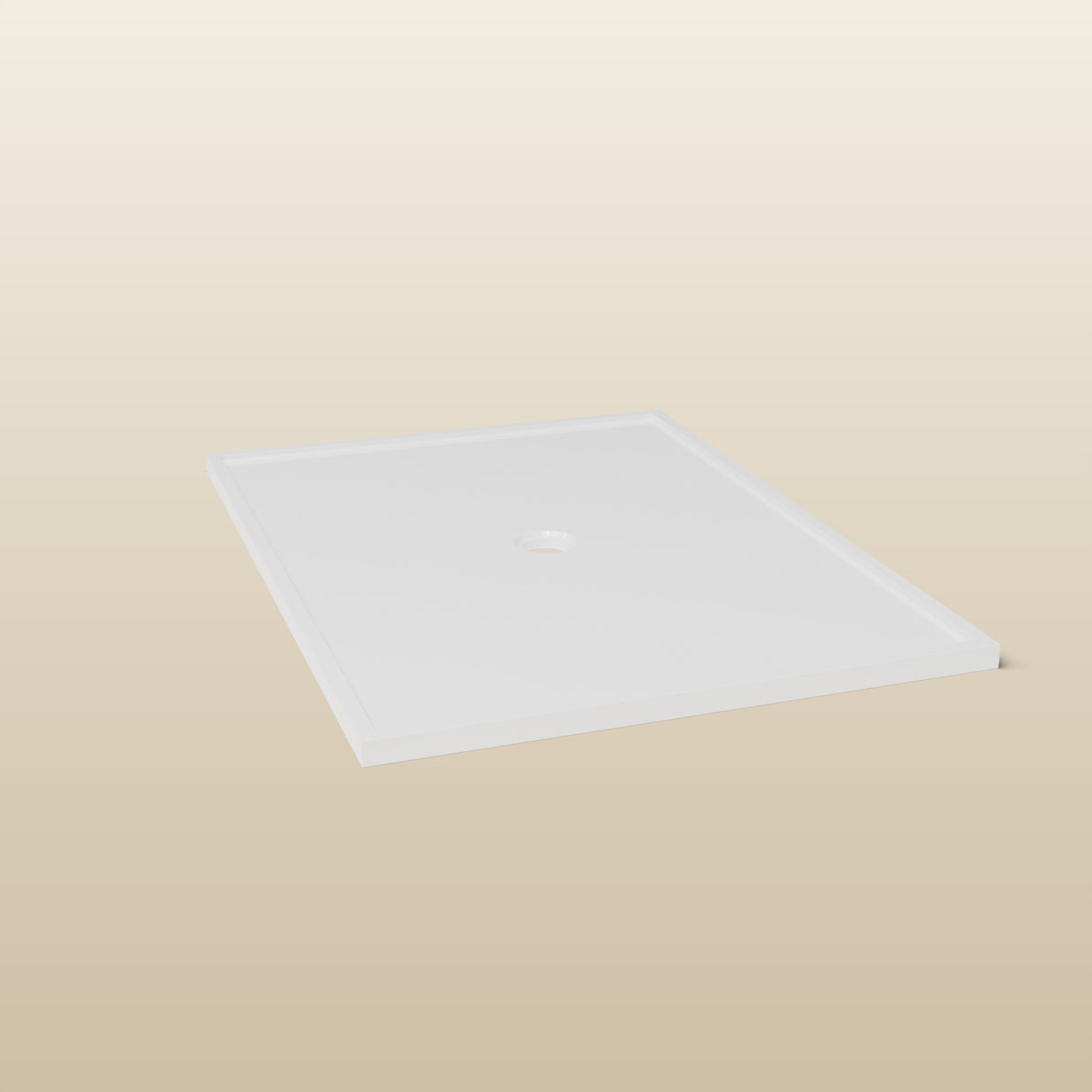 1500 × 1100 Rectangular Shower Tray – 45mm Slim Non-Slip — end view · Omnitub render