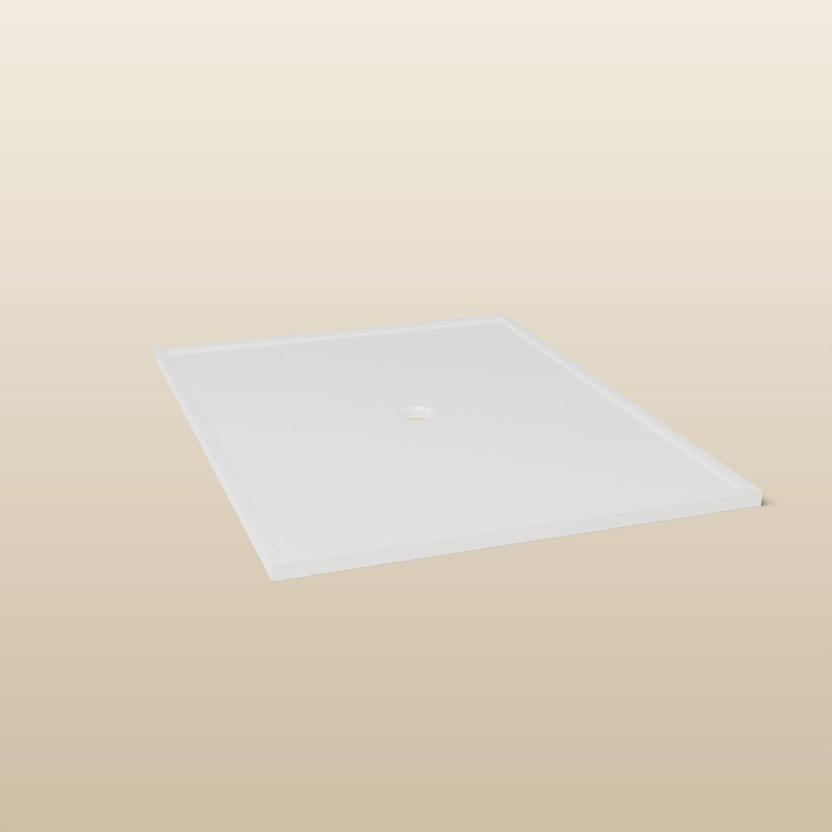 1800 × 1350 Rectangular Shower Tray – 45mm Slim Non-Slip — end view · Omnitub render
