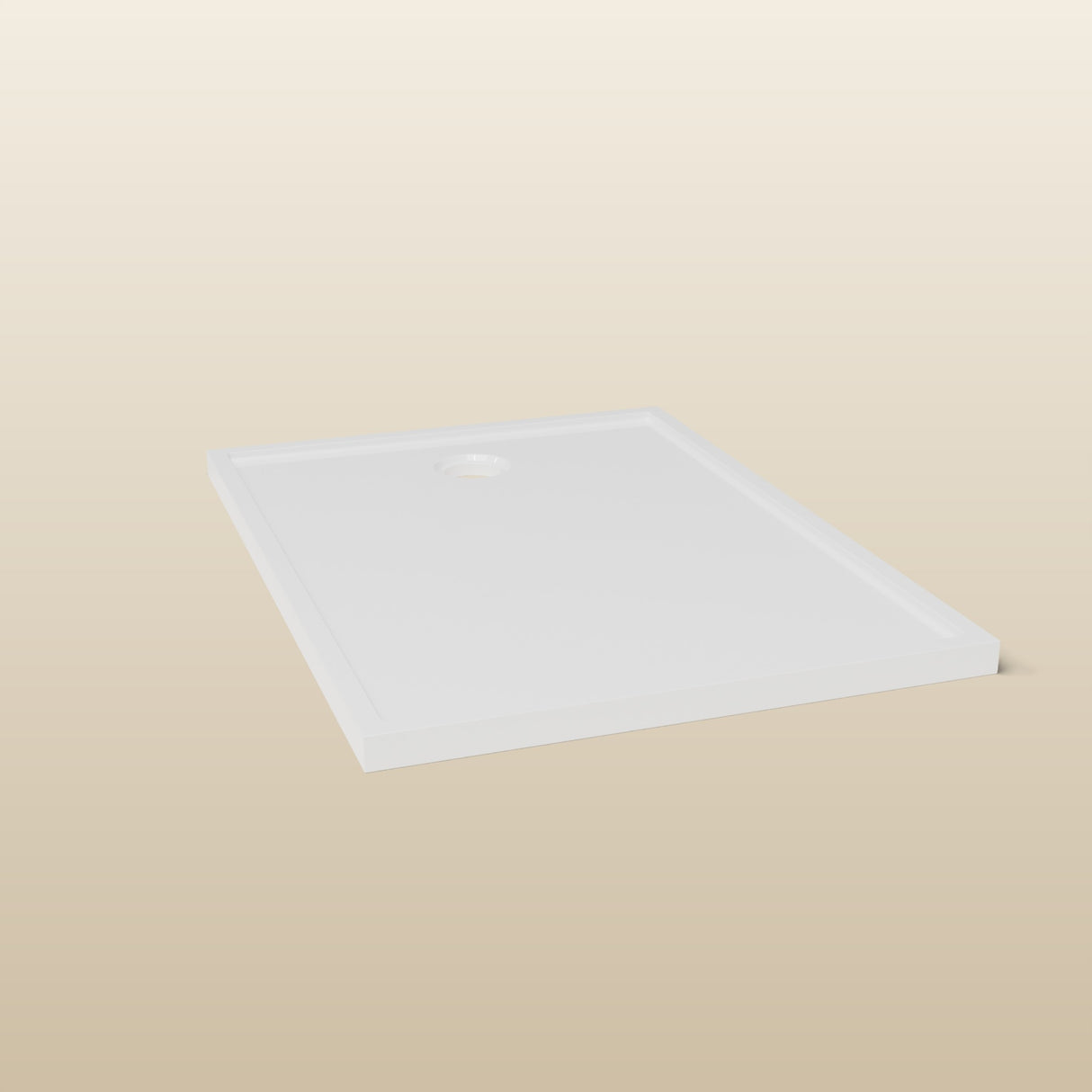 1100 x 800 Rectangular Shower Tray – 45mm Slim Non-Slip — end view · Omnitub render