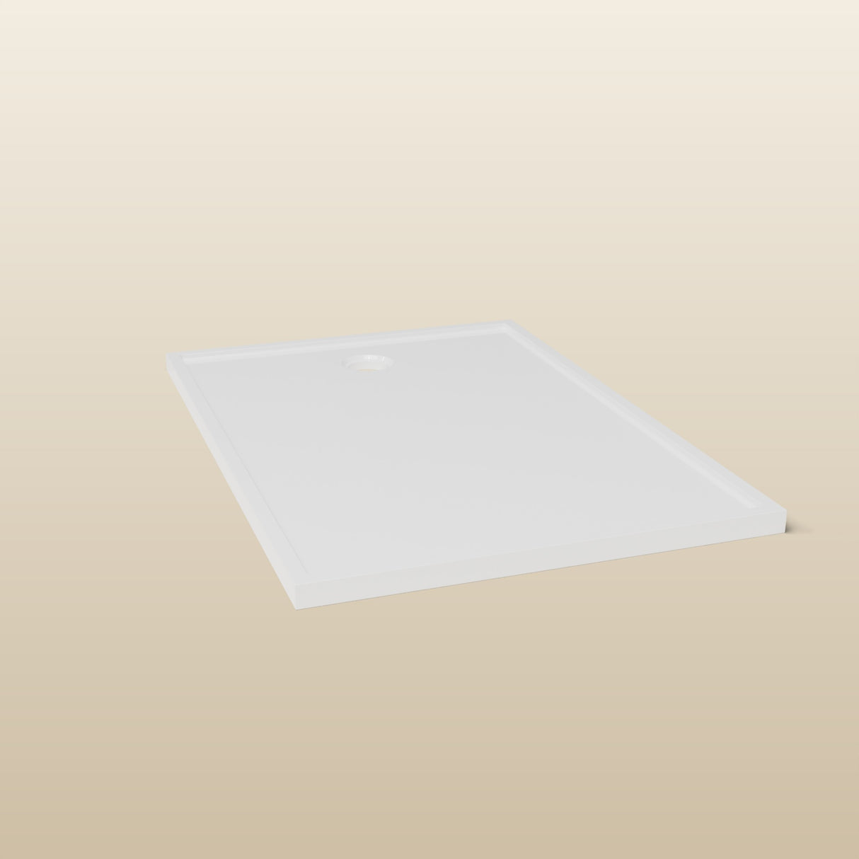 1300 × 900 Rectangular Shower Tray – 45mm Slim Non-Slip — end view · Omnitub render