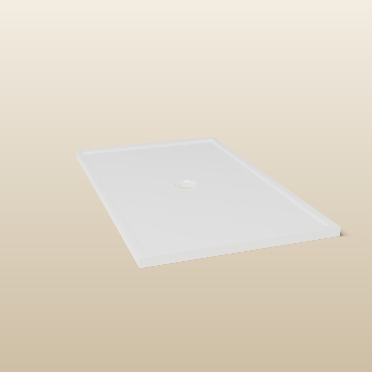 1500 × 900 Rectangular Shower Tray – 45mm Slim Non-Slip — end view · Omnitub render