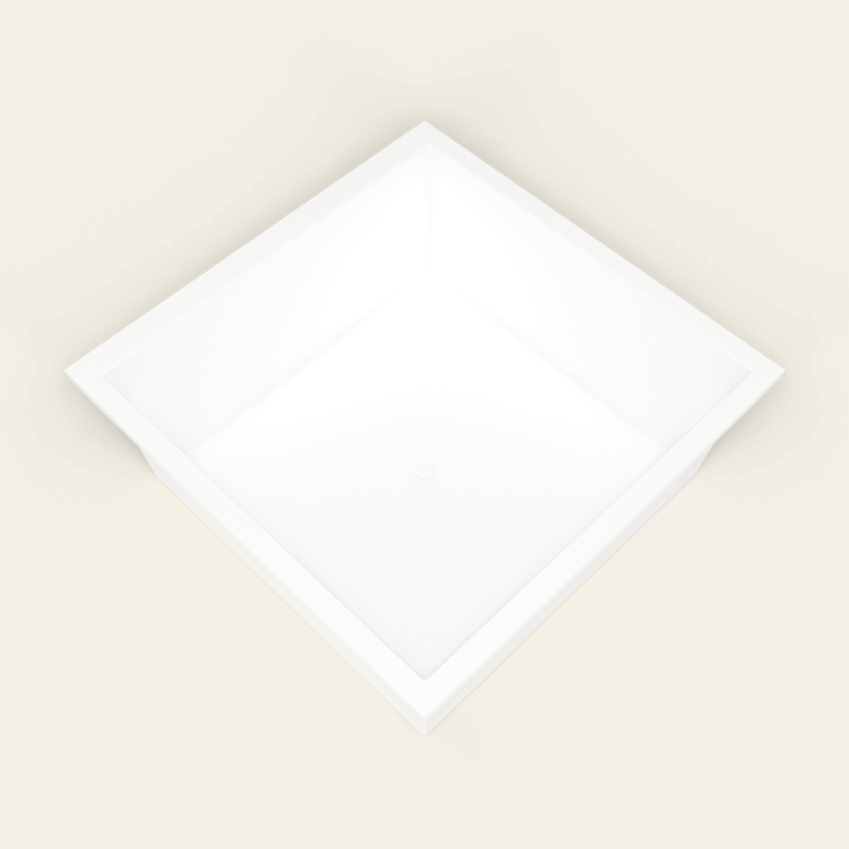 Omnitub 1600×1600 white deep soaking bath — interior corner [render:5_interior_corner:nofeet]