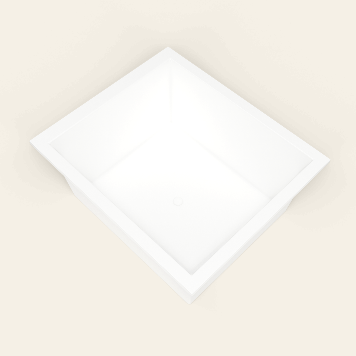 Omnitub 1400×1200 white deep soaking bath — interior corner [render:5_interior_corner:nofeet]