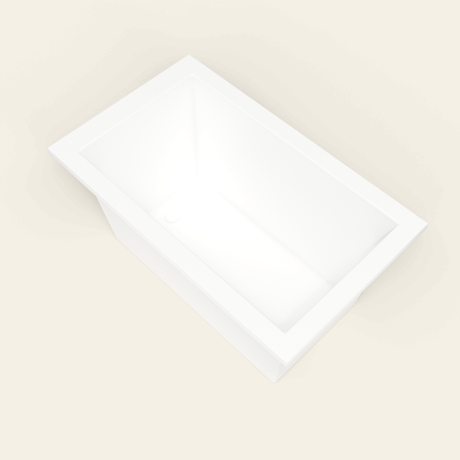 Omnitub 1250×750 white deep soaking bath — interior corner [render:5_interior_corner:nofeet]