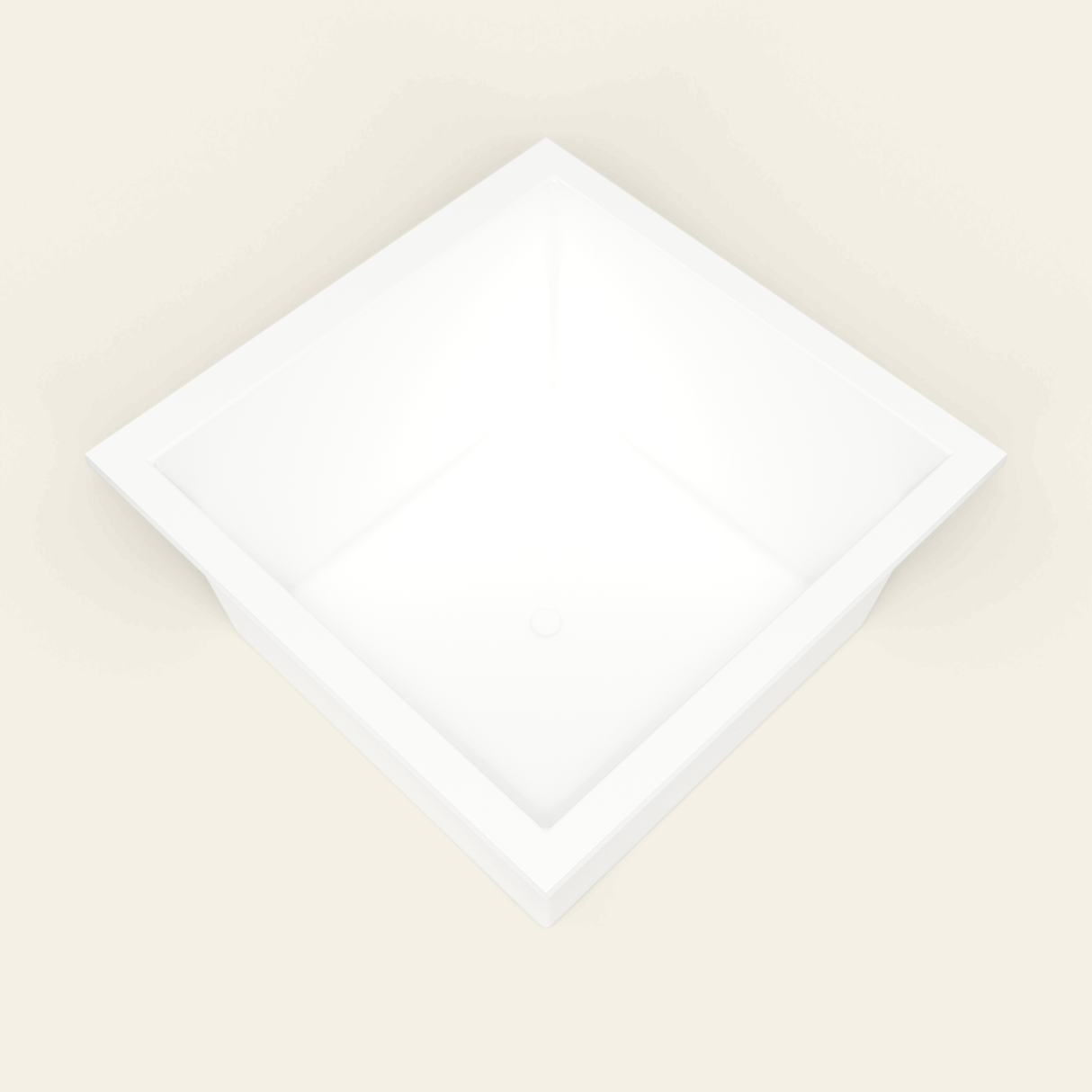 Omnitub 1200×1200 white deep soaking bath — interior corner [render:5_interior_corner:nofeet]
