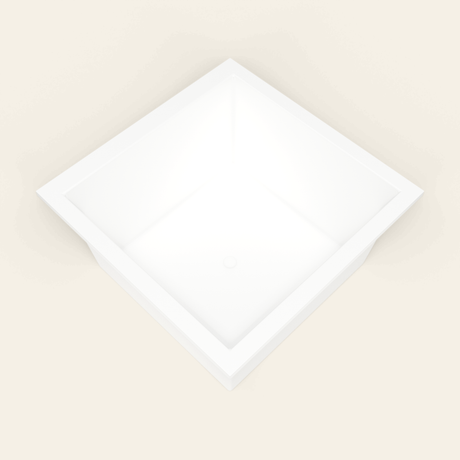 Omnitub 1200×1200 white deep soaking bath — interior corner [render:5_interior_corner:nofeet]