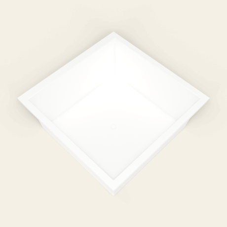 Omnitub 1500×1500 white deep soaking bath — interior corner [render:5_interior_corner:nofeet]