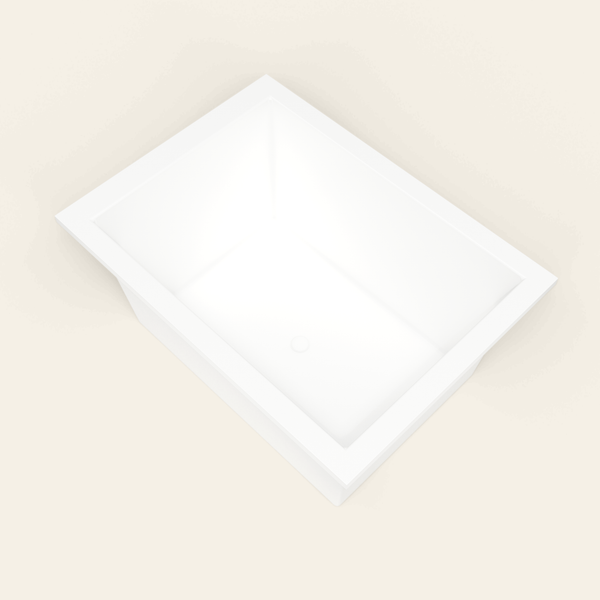 Omnitub 1300×950 white deep soaking bath — interior corner [render:5_interior_corner:nofeet]