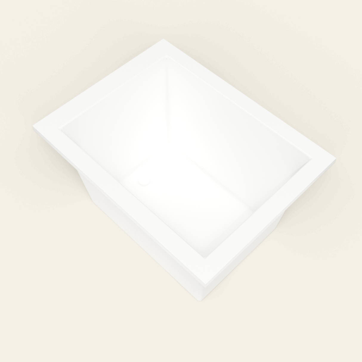 Omnitub 1050×800 white deep soaking bath — interior corner [render:5_interior_corner:nofeet]