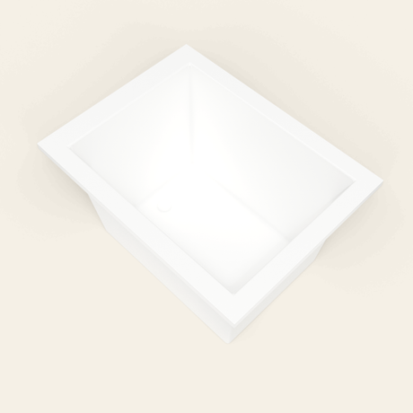 Omnitub 1050×800 white deep soaking bath — interior corner [render:5_interior_corner:nofeet]