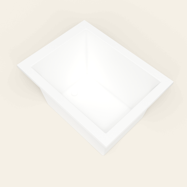 Omnitub 1050×800 white deep soaking bath — interior corner [render:5_interior_corner:nofeet]