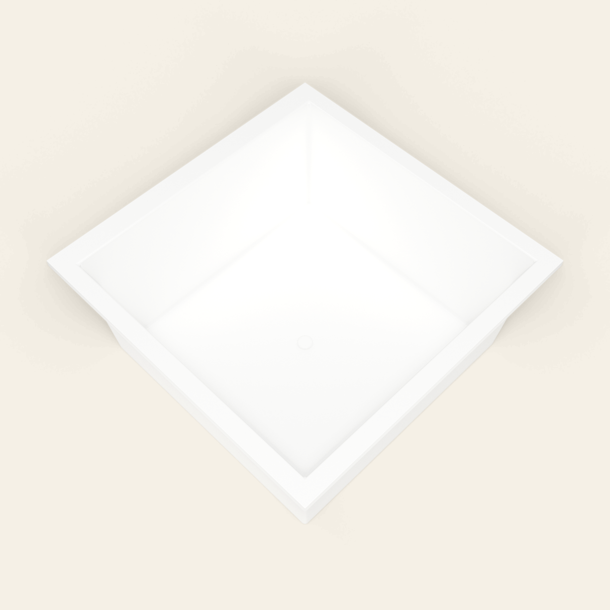 Omnitub 1400×1400 white deep soaking bath — interior corner [render:5_interior_corner:nofeet]