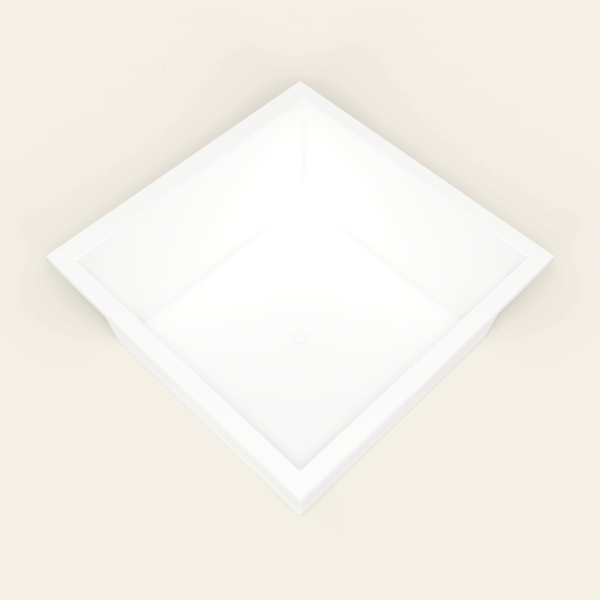 Omnitub 1400×1400 white deep soaking bath — interior corner [render:5_interior_corner:nofeet]