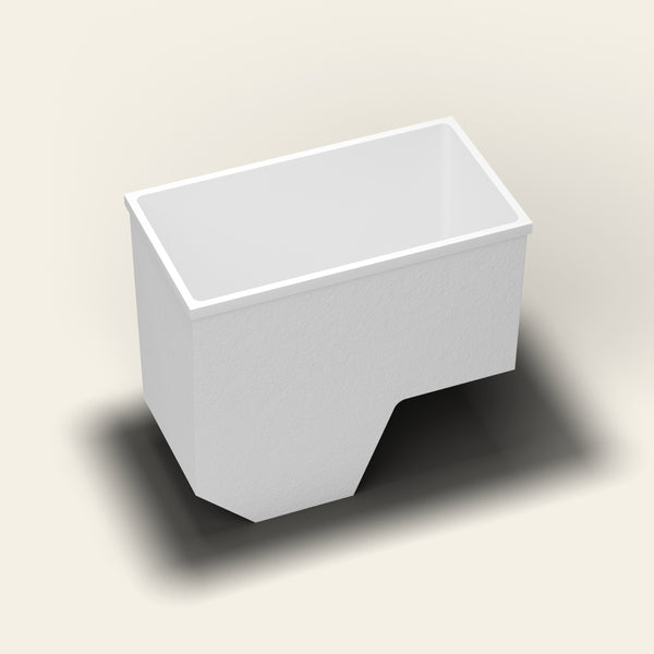 Omnitub 1100 x 600 seated soaking tub heroL