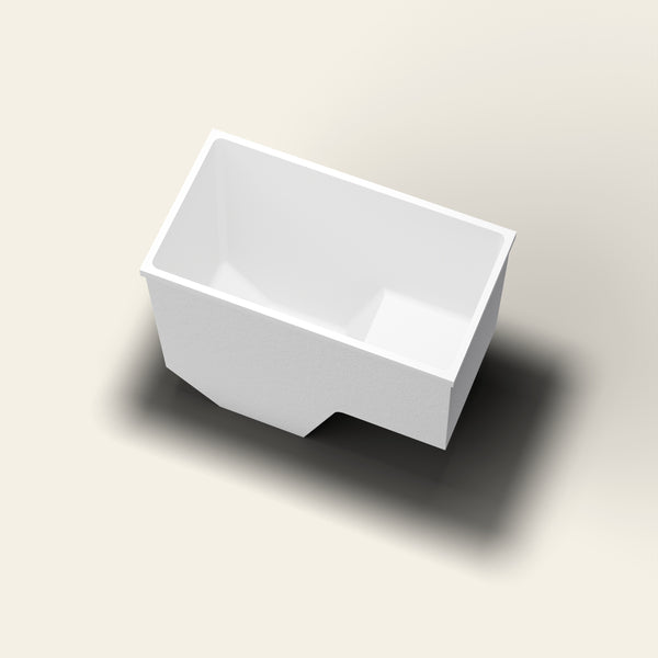Omnitub 1100 x 600 seated soaking tub in long