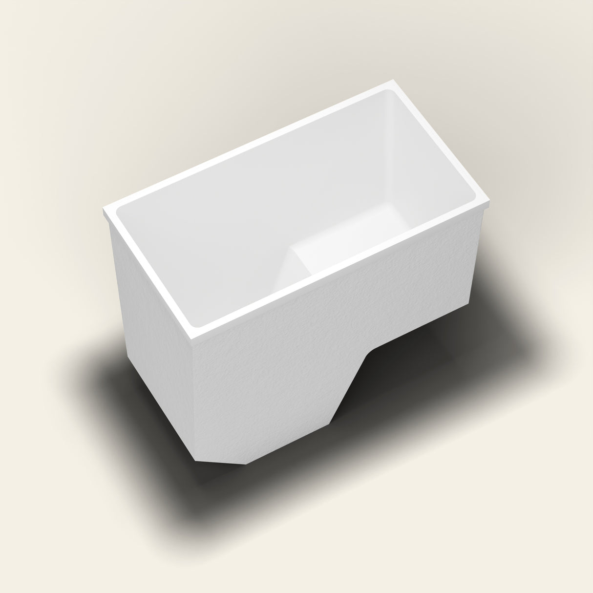 Omnitub 1100 x 600 seated soaking tub tipped
