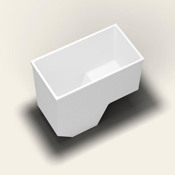 Omnitub 1100 x 600 seated soaking tub tipped