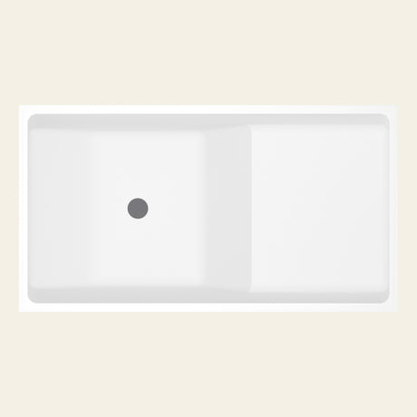 Omnitub 1100 x 600 seated soaking tub topdown